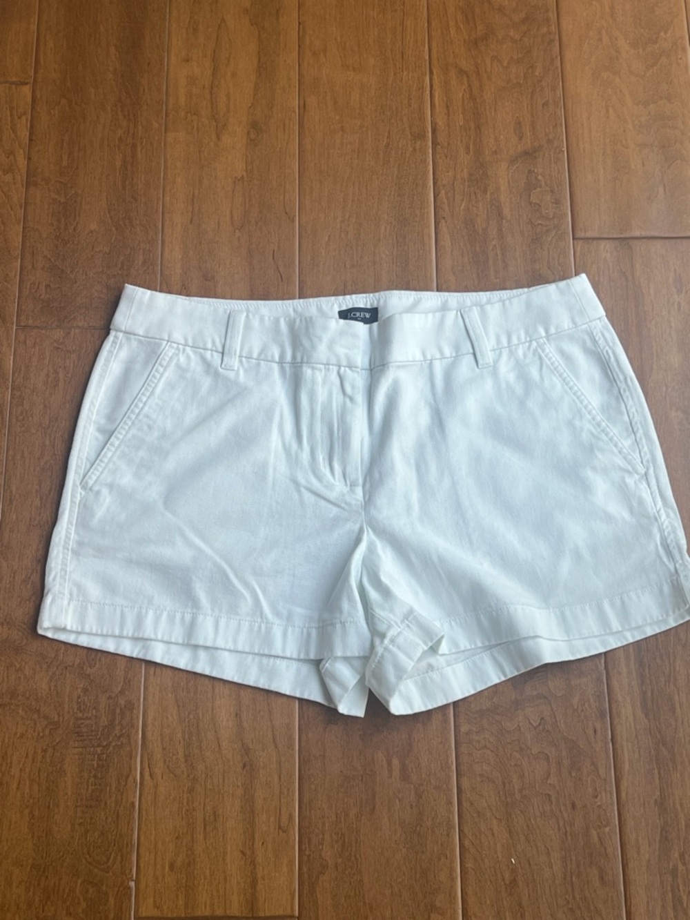 J. Crew Women's White Chino 3.5” Shorts